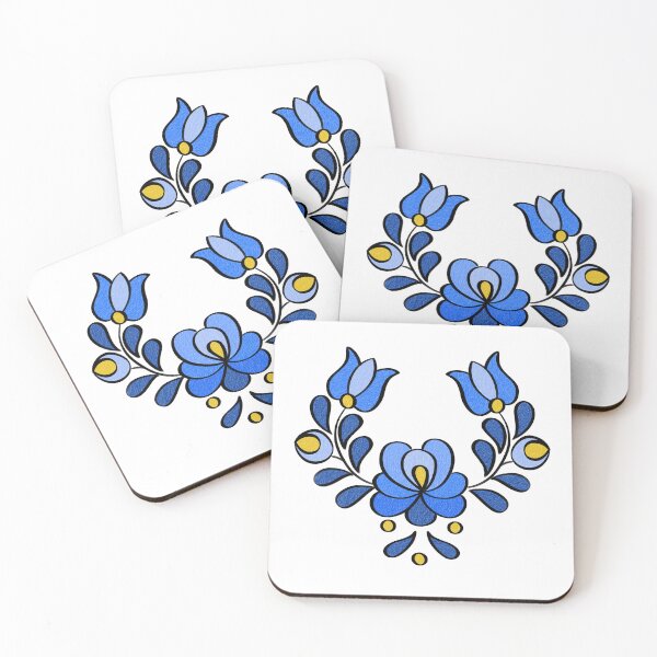 Item preview, Hungarian Embroidery Pattern, Matyó - blue designed and sold by Johanna-KL.