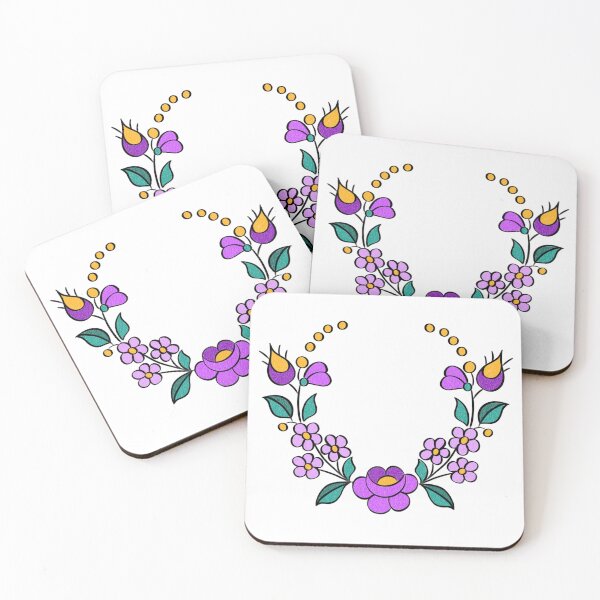 Item preview, Hungarian Embroidery Pattern, Kalocsai - purple designed and sold by Johanna-KL.