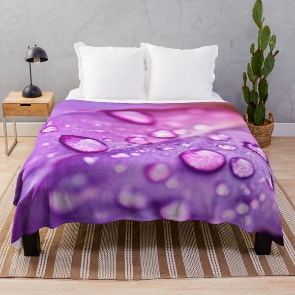 Item preview, Colorful droplets on a purple leaf designed and sold by anytka.