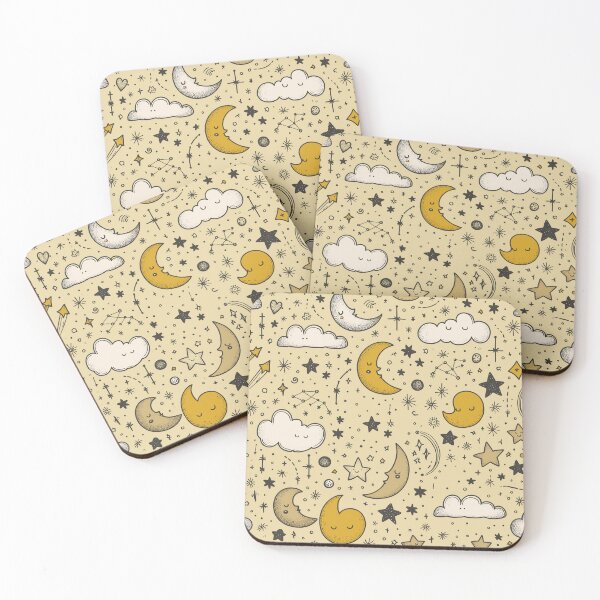 Item preview, Earth-Tone Dream Sky with Moons and Stars designed and sold by Pattique.