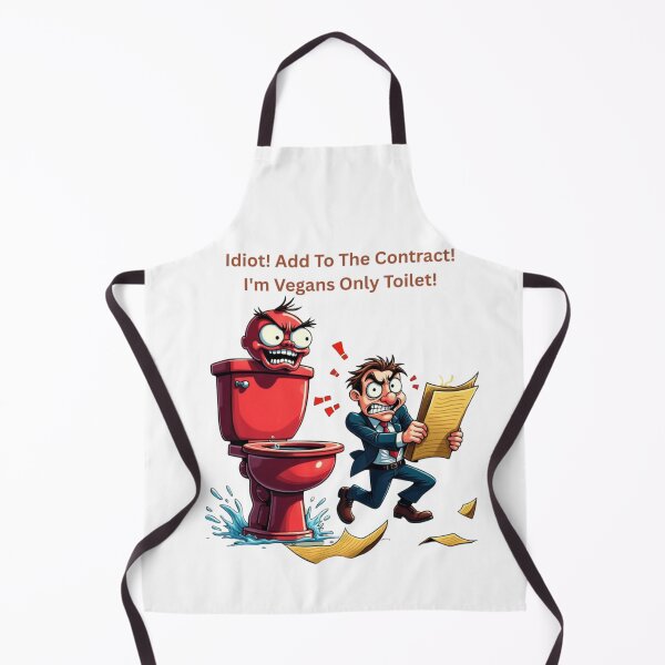 Item preview, A drawing of a toilet arguing with its scared lawyer over a bad contract! designed and sold by Jamesk82.