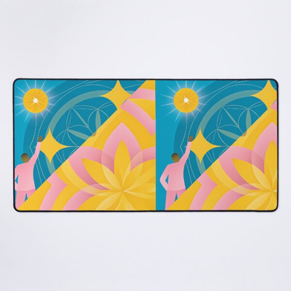 Item preview, MAn Woman Abstract Flowers Sun Heart Rays designed and sold by ART ATTACK ZONE.