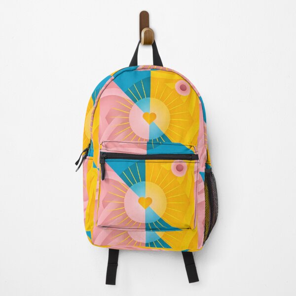 Item preview, Sun Heart Yellow Blue Red Abstract Design Rays designed and sold by ART ATTACK ZONE.