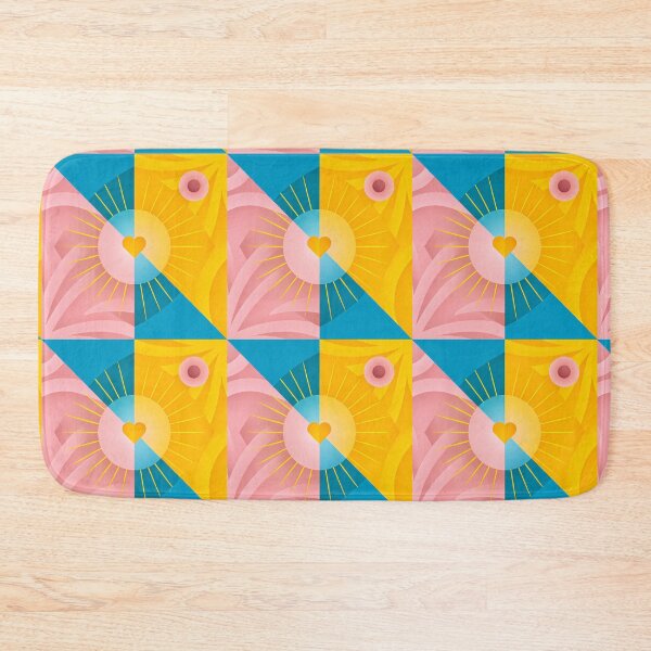 Item preview, Sun Heart Yellow Blue Red Abstract Design Rays designed and sold by ART ATTACK ZONE.