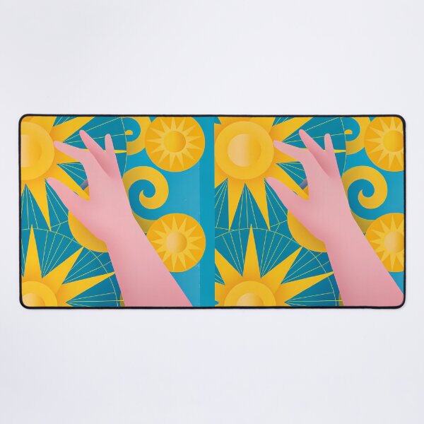 Item preview, Pink Hand Sun Yellow Blues Abstract Design designed and sold by ART ATTACK ZONE.