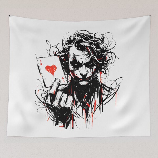 Item preview, Stylized Dark Joker Face - Ace of Cups Symbolism designed and sold by H Jonas.