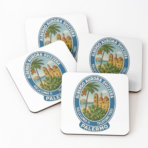 Item preview, Vintage Palermo Travel Label – Retro Italian Hotel Sticker Art designed and sold by weirdfishes123.