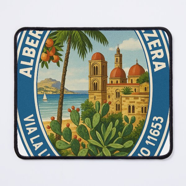 Item preview, Vintage Palermo Travel Label – Retro Italian Hotel Sticker Art designed and sold by weirdfishes123.