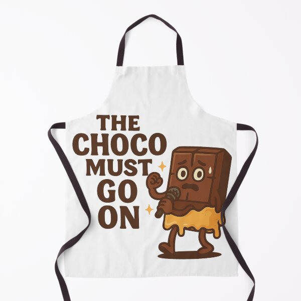 Item preview, The Choco Must Go On – Funny Singing Chocolate Pun designed and sold by DonnyFoodGadget.