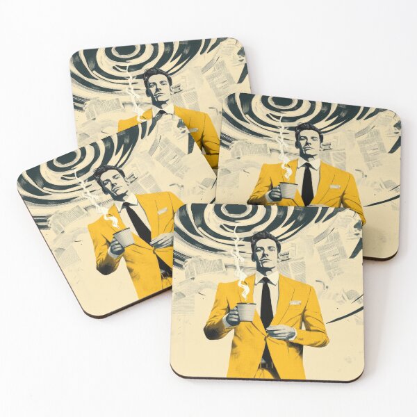 Item preview, Man in yellow suit with coffee designed and sold by anytka.