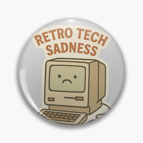 Item preview, Retro Tech Sadness – Sad Vintage Computer Aesthetic Sticker designed and sold by automaticvideos.