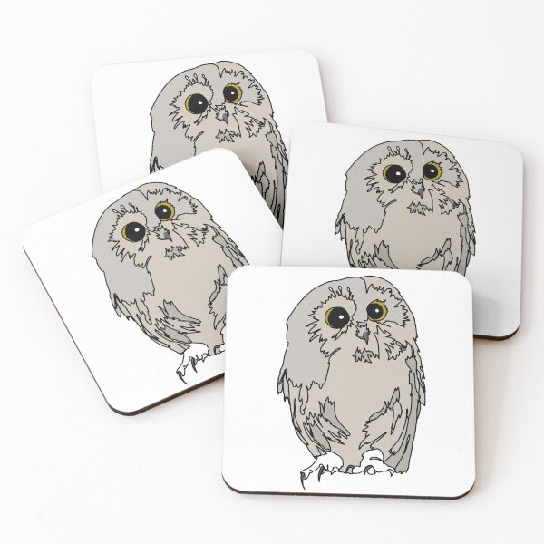 Item preview, Cute and Curious shy owl snowy designed and sold by Ashley’sAnimalz.
