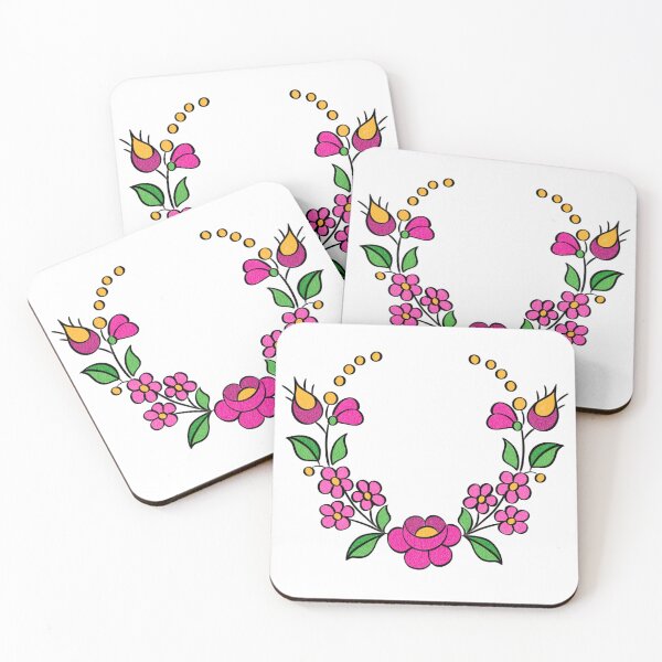 Item preview, Hungarian Embroidery, Kalocsai - pink designed and sold by Johanna-KL.