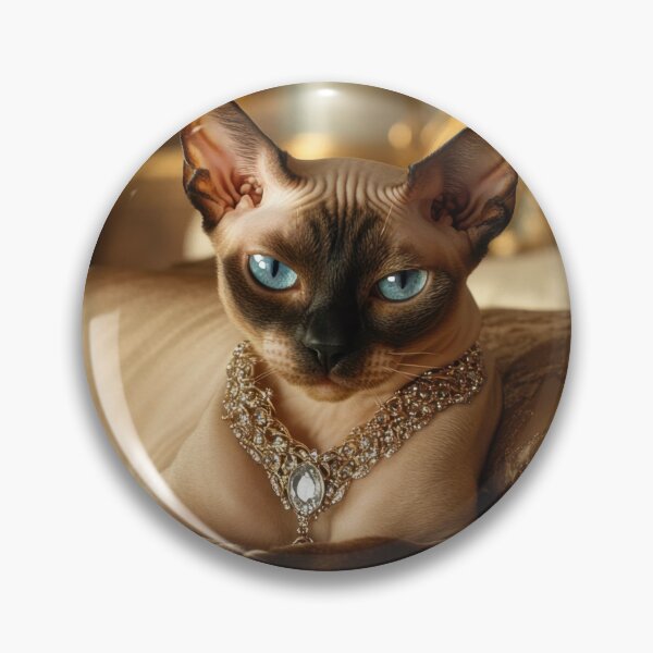 Item preview, Sphynx cat on a chic bedspread designed and sold by anytka.