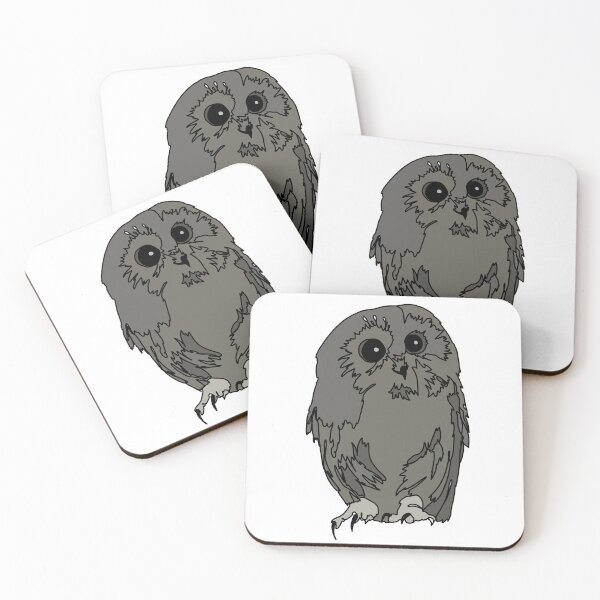 Item preview, Cute and Curious shy owl gray designed and sold by Ashley’sAnimalz.