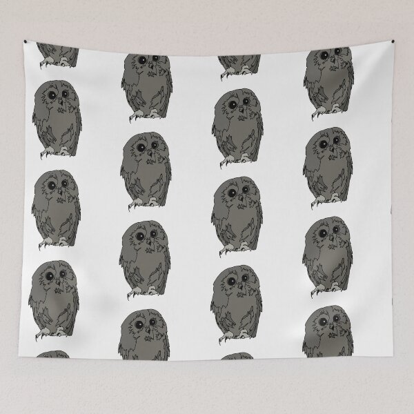 Item preview, Cute and Curious shy owl gray designed and sold by Ashley’sAnimalz.