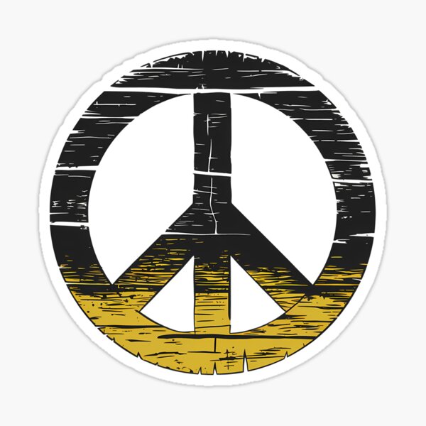Item preview, A black and yellow peace sign. designed and sold by Joseph Hail.