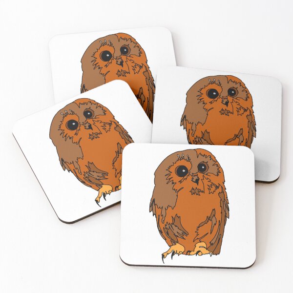 Item preview, Cute and Curious shy owl orange designed and sold by Ashley’sAnimalz.