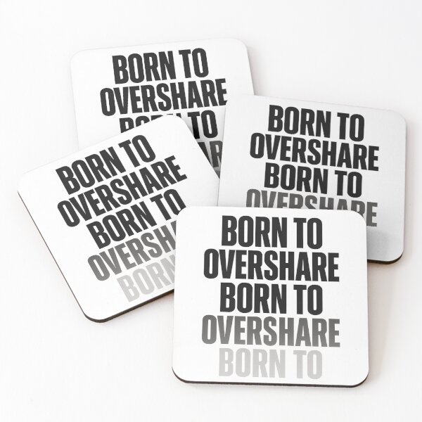 Item preview, Born to Overshare – Fading Funny Typography  designed and sold by Shoot-The-Moon.