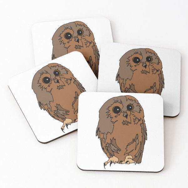 Item preview, Cute and Curious shy owl brown  designed and sold by Ashley’sAnimalz.