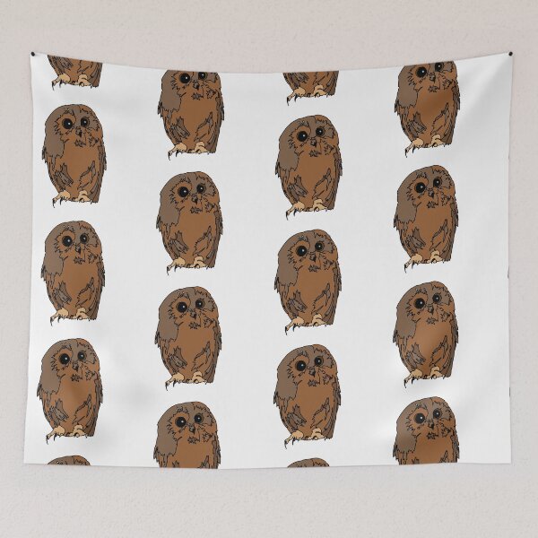 Item preview, Cute and Curious shy owl brown  designed and sold by Ashley’sAnimalz.