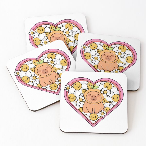 Item preview, Capybara Love and Daisy Flower designed and sold by chillaxcats.