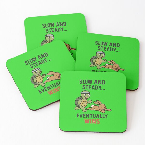 Item preview,  Slow and Steady Eventually Wins – Funny Tortoise and Hare Running Motivation Design designed and sold by Jason123za.
