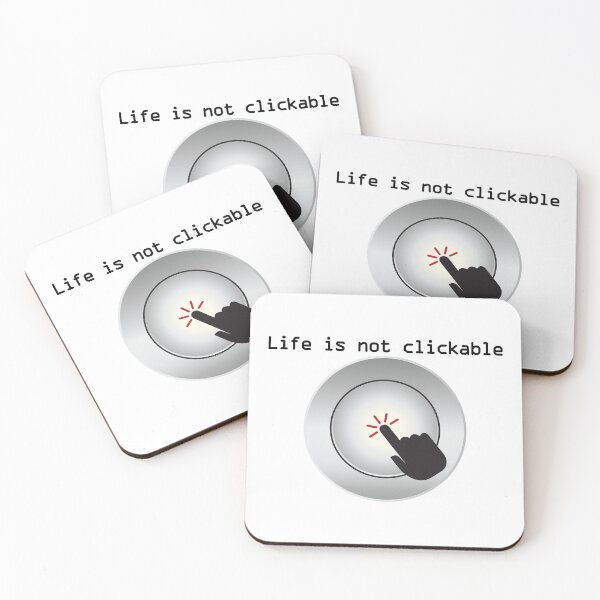 Item preview, Life is not clickable - Inspire Quotes designed and sold by WhimWiz.