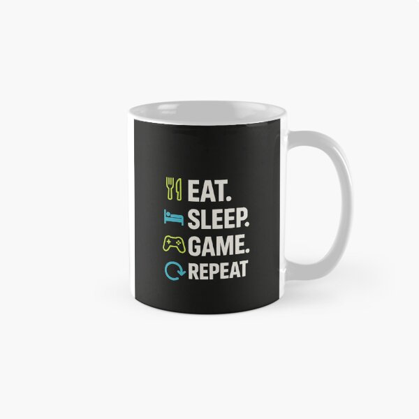 Item preview, Eat Sleep Game Repeat – Minimal Gamer Lifestyle Design designed and sold by PrometheusStyle.