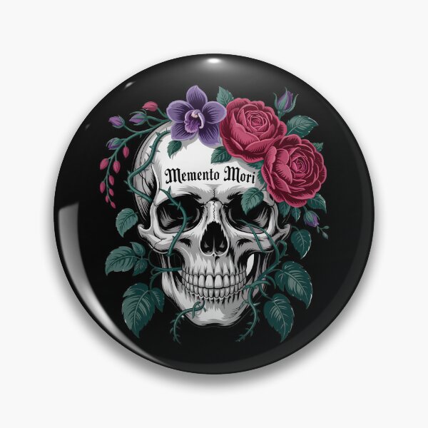 Item preview, Calavera gótica floral designed and sold by Refinret.