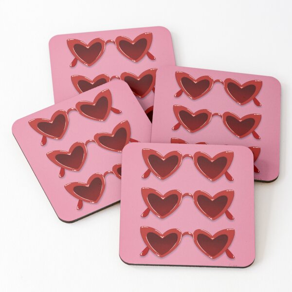 Item preview, Heart Shaped Sunglasses on a Bold Pink Background designed and sold by Rebecca Navarre.