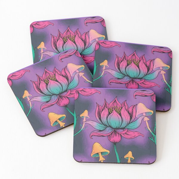 Item preview, Flowers and Mushroom in Purple designed and sold by Ketique.