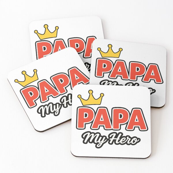 Item preview, PAPA My Hero – Bold Typography Dad Design with Crown designed and sold by KateVil.