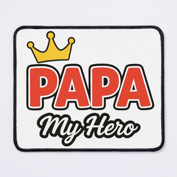Item preview, PAPA My Hero – Bold Typography Dad Design with Crown designed and sold by KateVil.