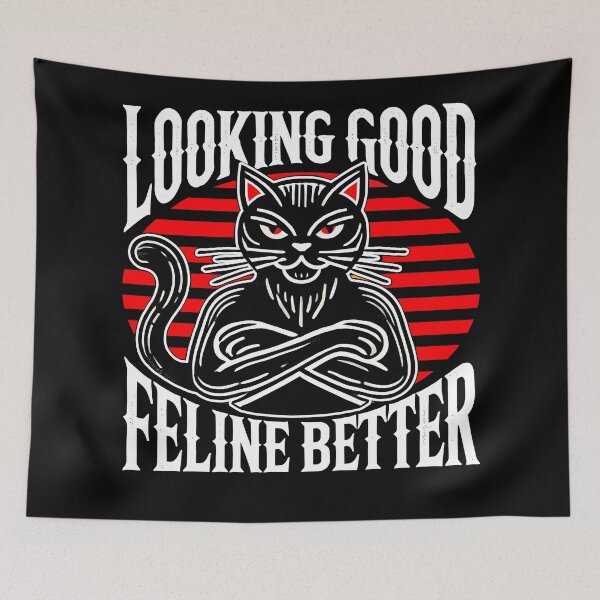 Item preview, Cool Retro Tough Cat Shirt – Funny Sarcastic Feline Attitude Design for Cat Lovers designed and sold by DrawHandArt.