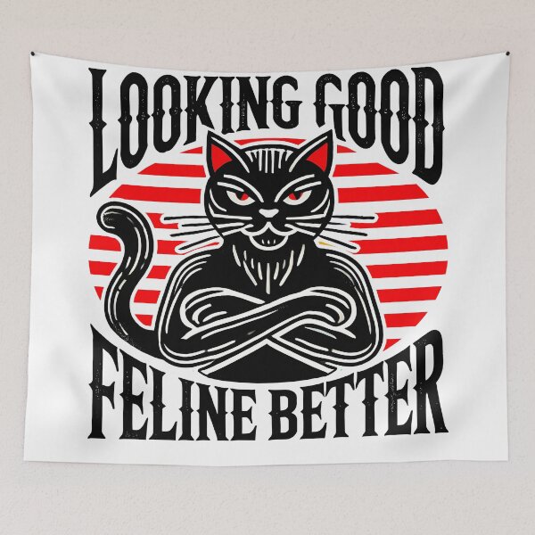Item preview,  Cool Retro Tough Cat Shirt – Funny Sarcastic Feline Attitude Design for Cat Lovers designed and sold by DrawHandArt.