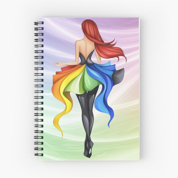 Item preview, Rainbow Flowing Dress - Vibrant Fantasy Art designed and sold by Angellacelin.