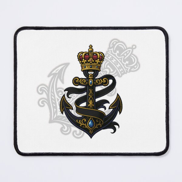Item preview, Royal Anchor Tattoo-Inspired Nautical Emblem designed and sold by Uni-Q.
