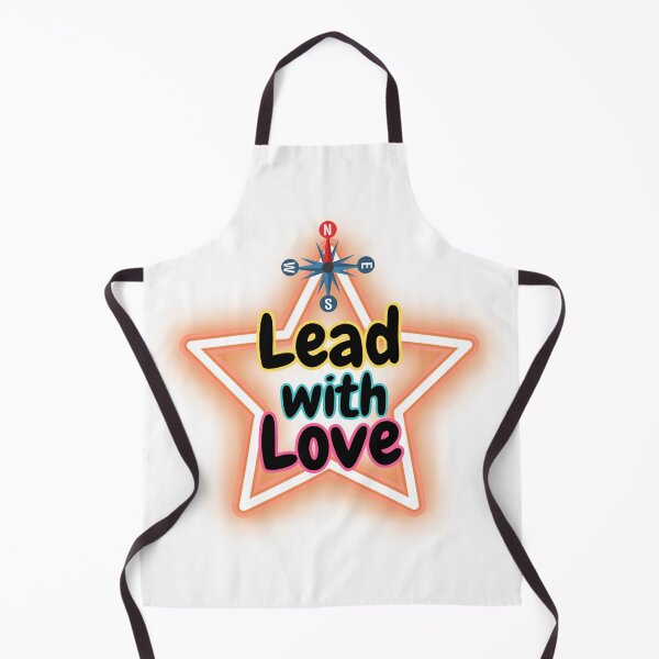 Item preview, Lead with Love | Neon Star Compass Motivational Quote designed and sold by Chillspire.