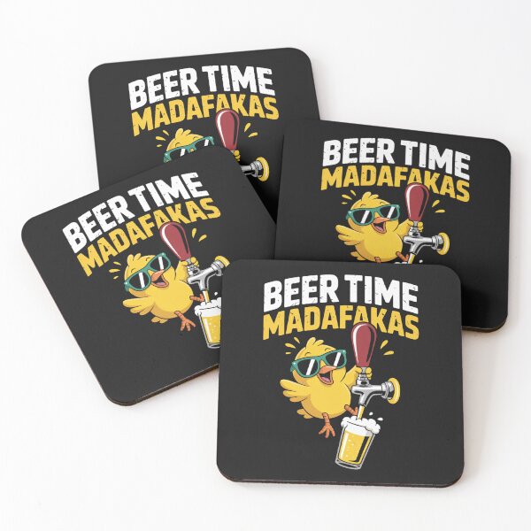 Item preview, Beer Time Madafakas Funny Chick Drinking Design  T-shirt designed and sold by DigitalArtByNow.