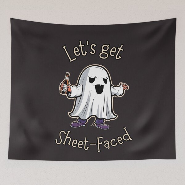 Item preview, Lets get sheet-face - Black designed and sold by CreepyCurator.