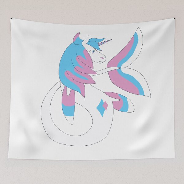 Item preview, Transgender Pride MerUnicorn  designed and sold by RedVioletShirts.