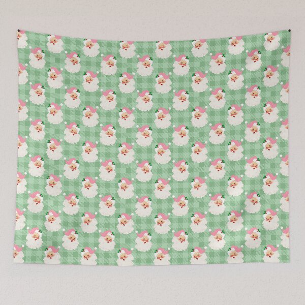 Item preview, Classic Retro Santa Claus Mint Green designed and sold by KrisInStitches.