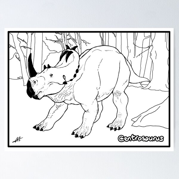 Item preview, Centrosaurus - For Coloring! designed and sold by PaleoFantasies.