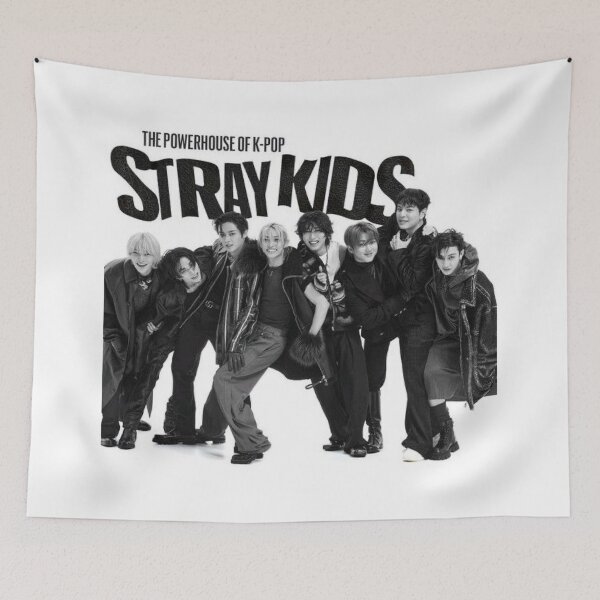 Item preview, Stray Kids black and white World Tour 2025 DominATE teaser images poster ot8 kpop you make stray kids stay SKZ designed and sold by Kpop-Noona.
