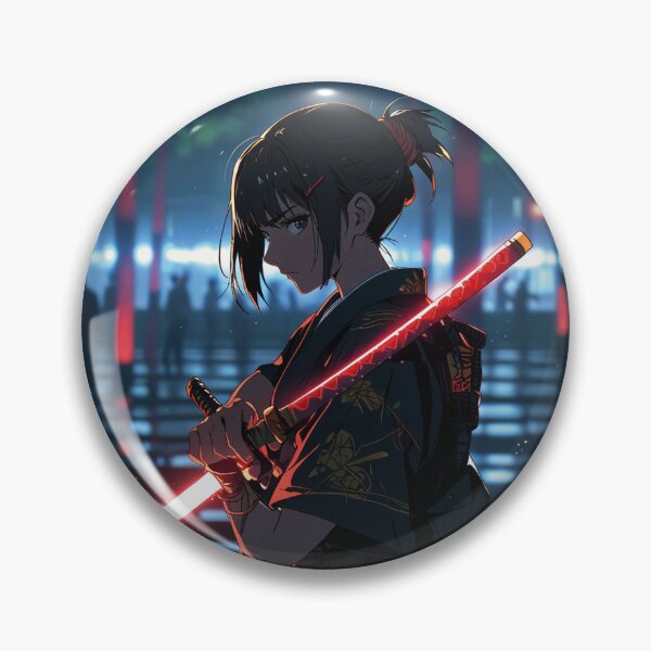 Item preview, Samurai warrior girl with two swords designed and sold by MerlinWear.