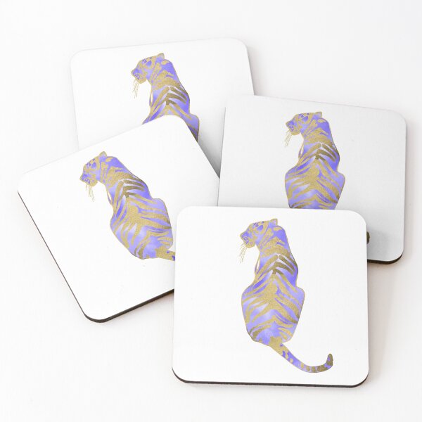 Item preview, Tigers on Top – College Sticker Purple with Gold Foil Detail designed and sold by skybluepink studio.