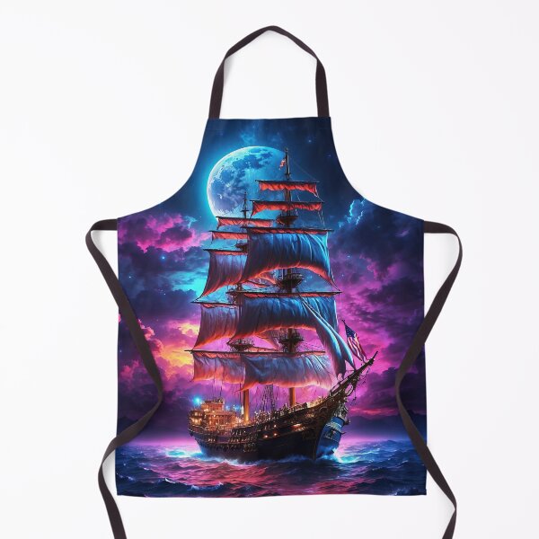 Item preview, Tall Ship in the night ocean - Fantasy art designed and sold by TheArtistOf2022.
