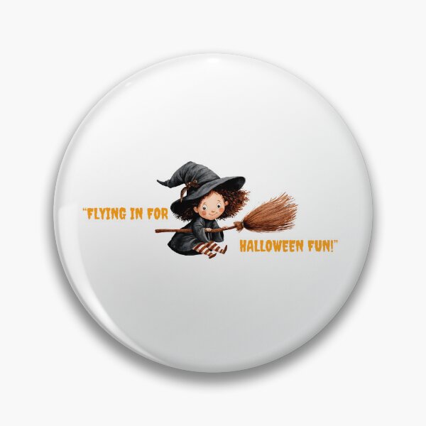Item preview, Young witch flying on broomstick, preparing for festive Halloween fun with cheerful expression and vibrant colors designed and sold by Ms. Iryna.