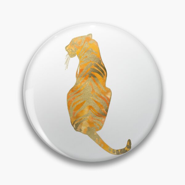 Item preview, Tigers on Top – College Sticker Orange with Gold Foil Detail designed and sold by skybluepink studio.